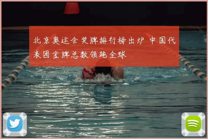 北京奥运会奖牌排行榜出炉 中国代表团金牌总数领跑全球